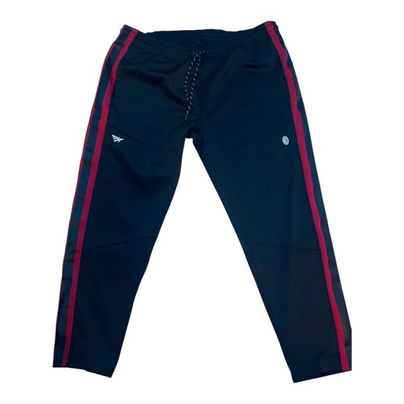 PAPERPLANES ✈️ BLACK & RED STRIPE GOTHAM TRACK PANTS SIZE XXL - Picture 3 of 4